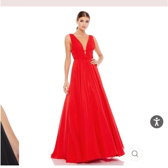 Leena for Mac Duggal Womens Chiffon Long Evening Dress - Picture 1 of 5